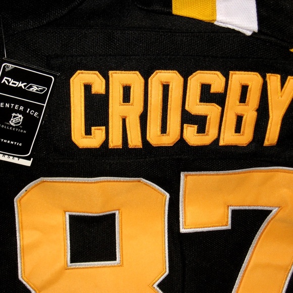 SYDNEY CROSBY #87 PENGUINS 2XL REEBOK BLACK JERSEY - Picture 5 of 6